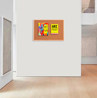 Value Line 8.5x11 Wood Framed Cork Bulletin Board | Open Face with Hardwood Trim