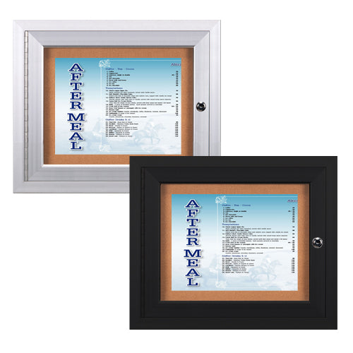 MENU CASE SHOWN: SINGLE MENU | AVAILABLE IN SILVER, BLACK, DARK BRONZE & GOLD