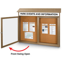 45x36 Message Center Hinged with 2 Doors (OPEN VIEW)