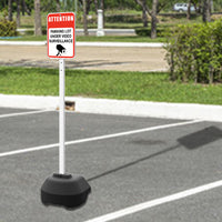 24" Rocking Outdoor Portable Parking Lot Sign | 72" Post