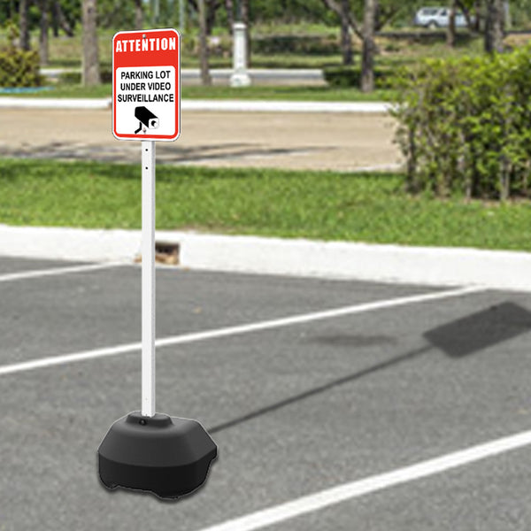 24" Rocking Outdoor Portable Parking Lot Sign | 72" Post