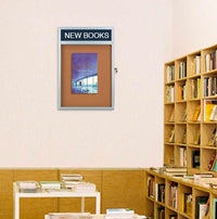Super Slim Enclosed Bulletin Boards with Header