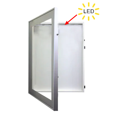 SwingFrame Designer Metal Framed Interior Lighted Shadowbox 2" Deep