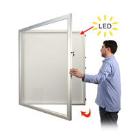 LED Lighted SwingFrame with Bold SUPER WIDE-FACE Metal Framed Shadow Box Display Cases 6" Deep in 25+ Large Sizes and Custom