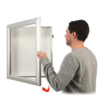 SwingFrame SUPER WIDE-FACE Shadow Boxes 1-Inch Deep with Metal Framed Cabinet in 12 Sizes