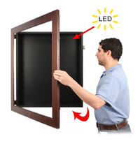 LED Lighted Designer WIDE WOOD Framed Shadowbox SwingFrames (1" Deep)