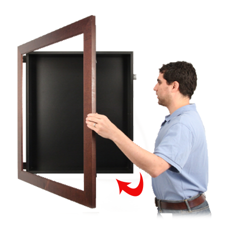 Designer WIDE WOOD Framed Shadowbox SwingFrames (2" Deep)