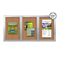 SwingCase 72 x 30 Outdoor Enclosed Bulletin Boards 3 DOOR