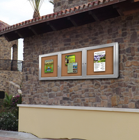 SwingCase 72 x 30 Outdoor Enclosed Bulletin Boards 3 DOOR