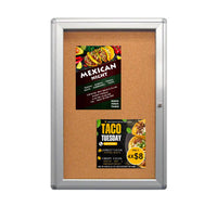 13 x 19 Indoor Enclosed Bulletin Board with Rounded Corners (Single Door)