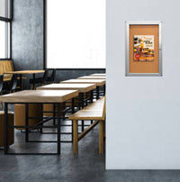 13 x 19 Indoor Enclosed Bulletin Board with Rounded Corners (Single Door)