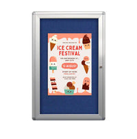 42 x 42 Indoor Enclosed Bulletin Board with Rounded Corners (Single Door)