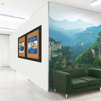 Indoor Enclosed Bulletin Boards 84 x 48 with Rounded Corners (2 DOORS)