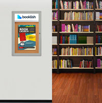 24 x 36 Overall Size Indoor Enclosed Bulletin Board with Header (Rounded Corners)