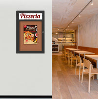 Indoor Enclosed Bulletin Boards 30 x 40 with Header (Radius Edge)