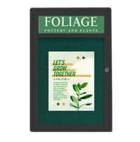 27 x 41 Indoor Enclosed Bulletin Board with Header and Light (Radius Edge)