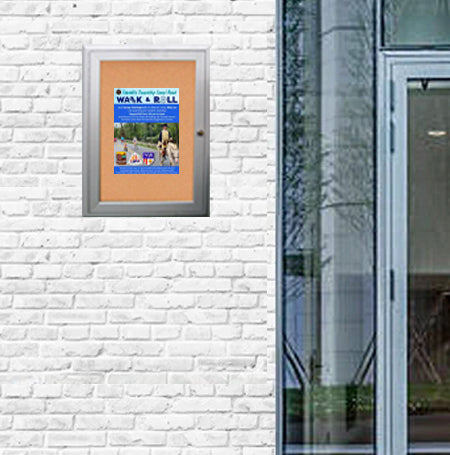 11 x 17 Outdoor Enclosed Bulletin Boards | Sleek, Smooth Radius Edge Metal Cabinet Corners