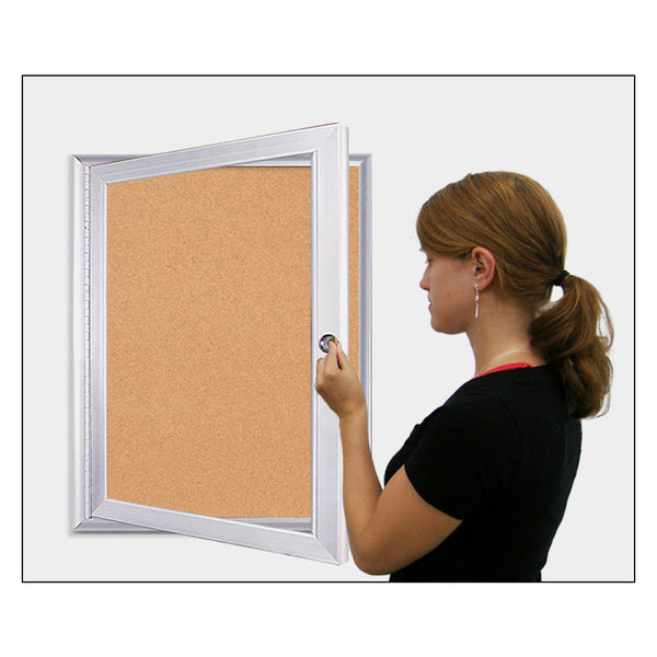 Outdoor Enclosed Bulletin Boards | Radius Edge Cabinet, Single Door Display Cases in 15 Sizes + Custom