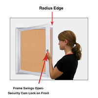 Outdoor Enclosed Bulletin Boards | Radius Edge Cabinet, Single Door Display Cases in 15 Sizes + Custom