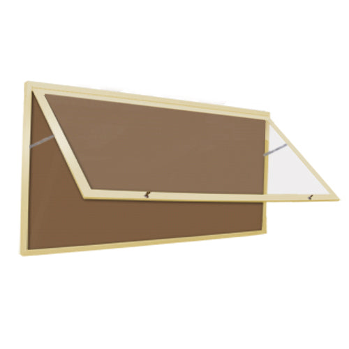 Extra Large 24 x 84 Indoor Enclosed Bulletin Board Swing Cases with Light (Single Door)