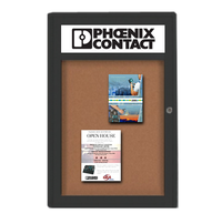 Extra Large 48 x 72 Indoor Enclosed Bulletin Board Swing Cases with Header (Radius Edge)