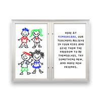 Extreme WeatherPLUS 2 and 3 Door Outdoor Enclosed Dry Erase Marker Boards - White Porcelain Steel Cases in 35+ Sizes