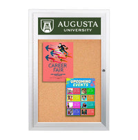 22 x 28 Enclosed Indoor Bulletin Boards with Header 22 x 28 (Single Door)