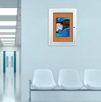22 x 28 Indoor Enclosed Bulletin Boards with Light (Single Door)