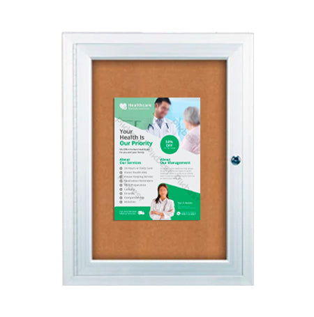 27 x 41 Indoor Enclosed Bulletin Boards with Light (Single Door)