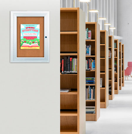 27 x 41 Indoor Enclosed Bulletin Boards with Light (Single Door)