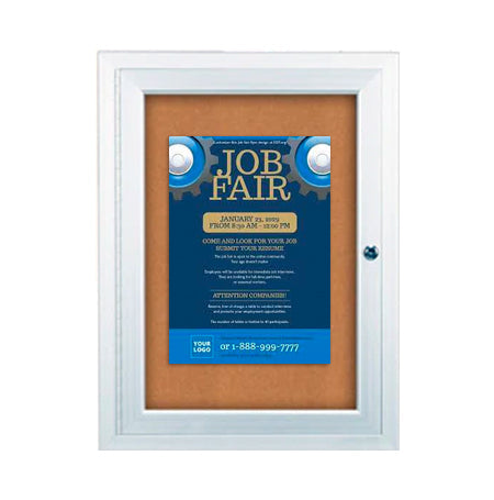 42 x 42 Indoor Enclosed Bulletin Boards with Light (Single Door)