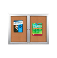 48 x 36 INDOOR Enclosed Bulletin Boards with Lights (2 DOORS)