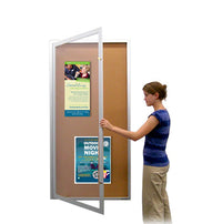 Extra Large 24 x 84 Indoor Enclosed Bulletin Board Swing Cases (Single Door)