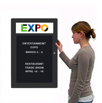 Indoor Enclosed Letter Boards with Message Header | Rounded Corners Display Case | Single Lockable Door, Changeable Message Board 10 Sizes