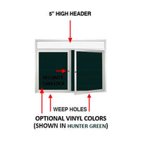Indoor Enclosed Letter Boards with Header and Radius Edges | Multiple Doors 2-3 Door Models in 20 Sizes