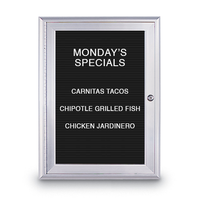 Indoor Enclosed Letter Boards | Radius Edge Changeable Letters Message, Menu, Directory Boards in 10+ Sizes + Custom Sizes