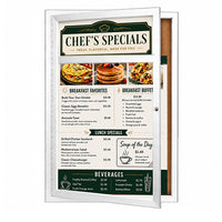 Outdoor Enclosed Menu Cases with Message Header | Single Locking Door Restaurant Display