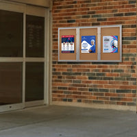 EXTREME WeatherPlus™ Enclosed Outdoor Poster Cases | Shown in 3 Door Frame