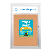 SwingCase 27 x 39 Outdoor Enclosed Poster with Header (Single Door)