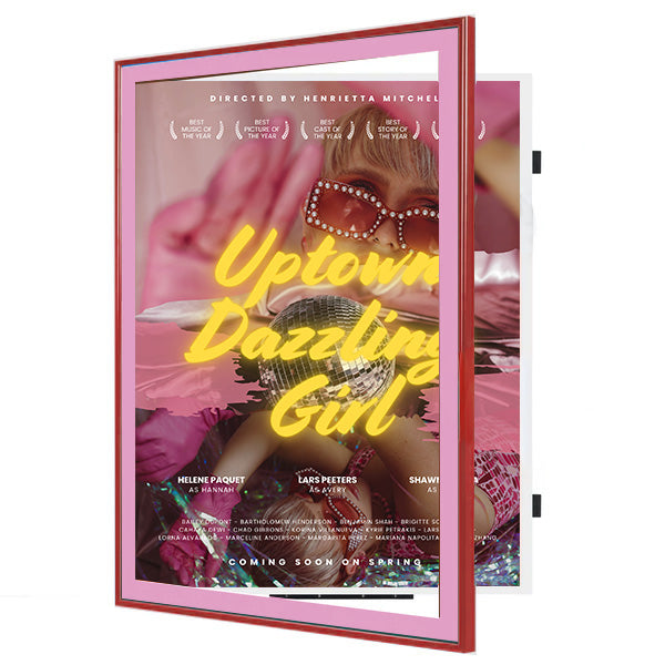 24x36 Poster Frame | Colorful Classic Poster Display SwingFrame | Metal Frame 75+ Colors & Custom