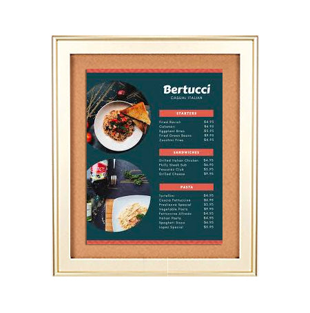 Designer Metal 20" x 24" Enclosed Bulletin Board SwingFrames