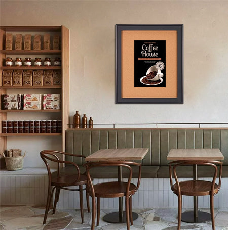 Designer Metal 27" x 41" Enclosed Bulletin Board SwingFrames