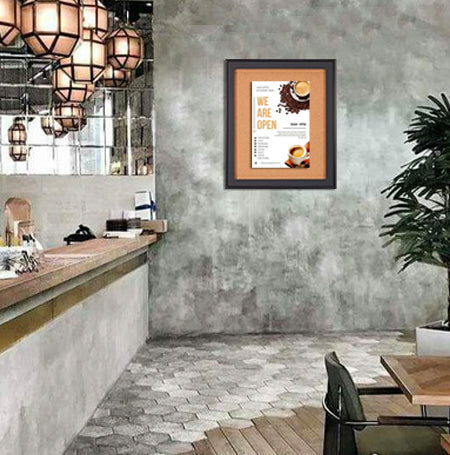 Extra Large Designer Metal 48 x 48 Enclosed Bulletin Cork Board SwingFrames