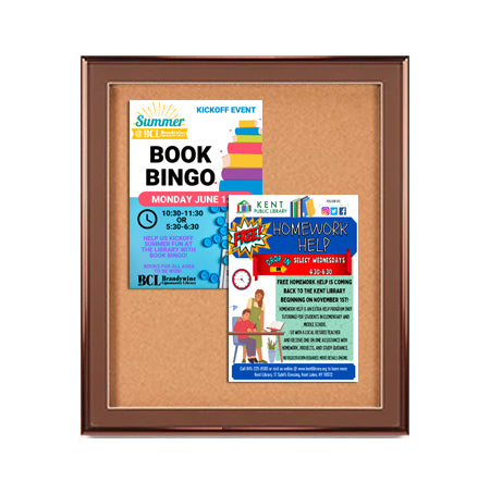 Designer Metal 8.5" x 11" Enclosed Bulletin Board SwingFrames