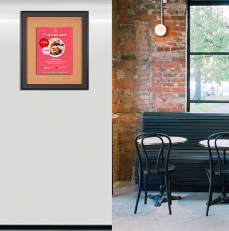 Designer Metal 8.5" x 11" Enclosed Bulletin Board SwingFrames