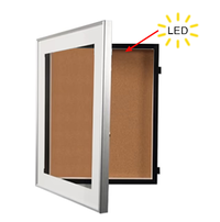 30 x 36 Designer Metal Bulletin Board SwingFrames with Lights