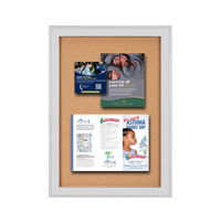 Extra Large Designer Metal 24 x 84 Enclosed Bulletin Cork Board SwingFrames