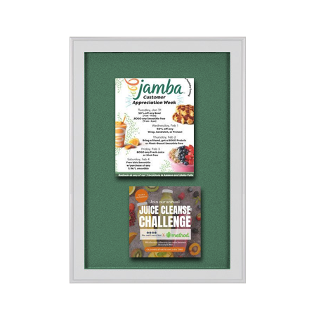 Extra Large SwingFrame Designer 36x48 Enclosed Bulletin Board | Classic Style, Swing Open Metal Frame + Matboard + Custom Options