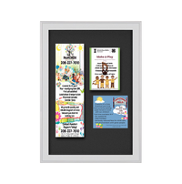 Extra Large Designer Metal 36 x 84 Enclosed Bulletin Cork Board SwingFrames