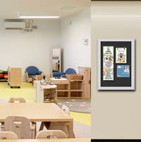 Extra Large Designer Metal 36 x 84 Enclosed Bulletin Cork Board SwingFrames
